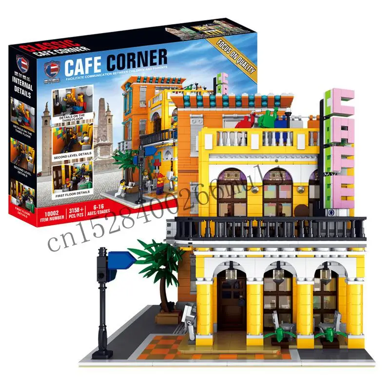 

2020 new Lepining Creative City commercial street view Havat Coffee Shop House model Building Block bricks Kits Brick Toy gift