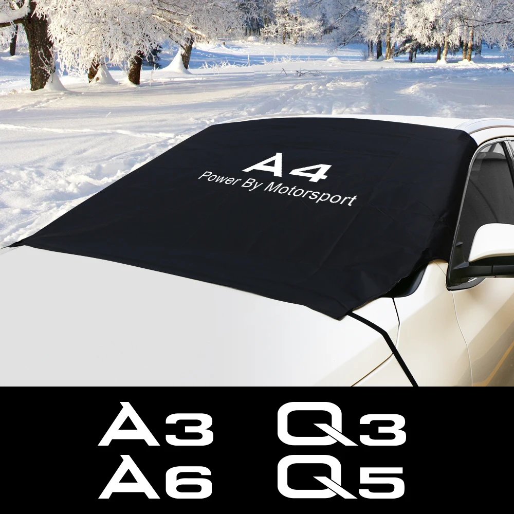 Parabrisas de coche nieve bloque de hielo impermeable cubierta tipo parasol para Audi A3 8P 8V A4 B8 B6 A6 C6 C5 Q2 Q3 Q5 Q7 Q8 TT Auto Accesorios