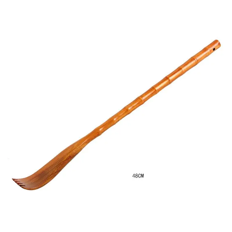1 шт. длинная Массажная чесалка для спины из натурального дерева, ручка с зажимом, ручная ручка для тела, забота о здоровье - Цвет: B