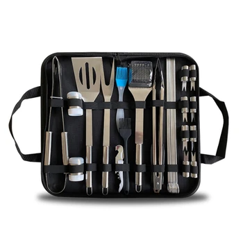 

Barbecue Tool Set, 28 Pieces of Stainless Steel Barbecue Set, Suitable for Camping, Kitchen, Barbecue Utensils, Unisex