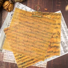 Paquete de 8 unids/bolsa Vintage música artista Vellum patrón de papel para álbum de recortes planificador feliz tarjeta haciendo proyecto diario chatarra