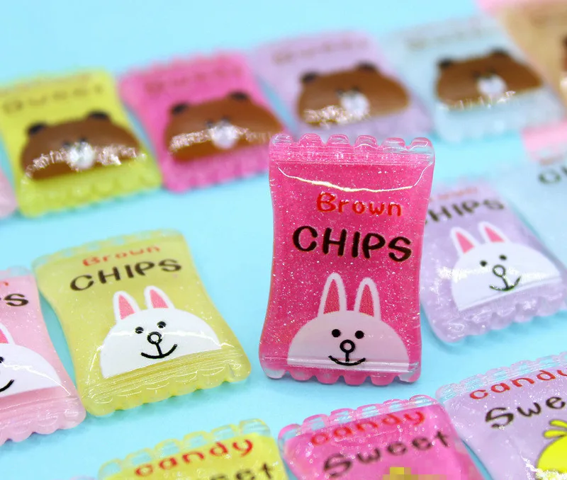 10Pcs/Lot Artificial Candy Slime Charms Toy for Children Pretend Play Charms Modeling Clay DIY Lizun Accessory for Kids Gift