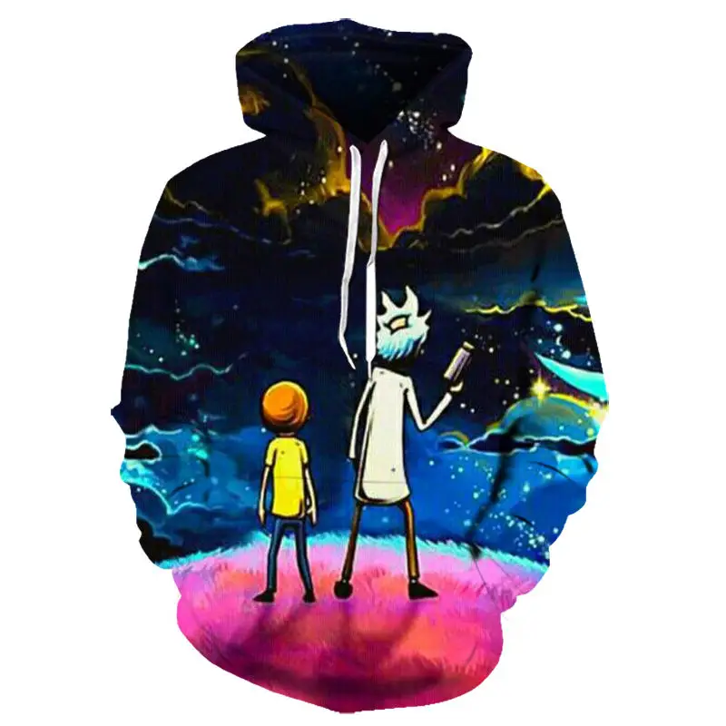 

2019 Rick and Morty Jumper Fashion 3D Hoodies Creative Harajuku Galaxy Printing Casual Hoody Funny Sweatshirt Size S-6XL