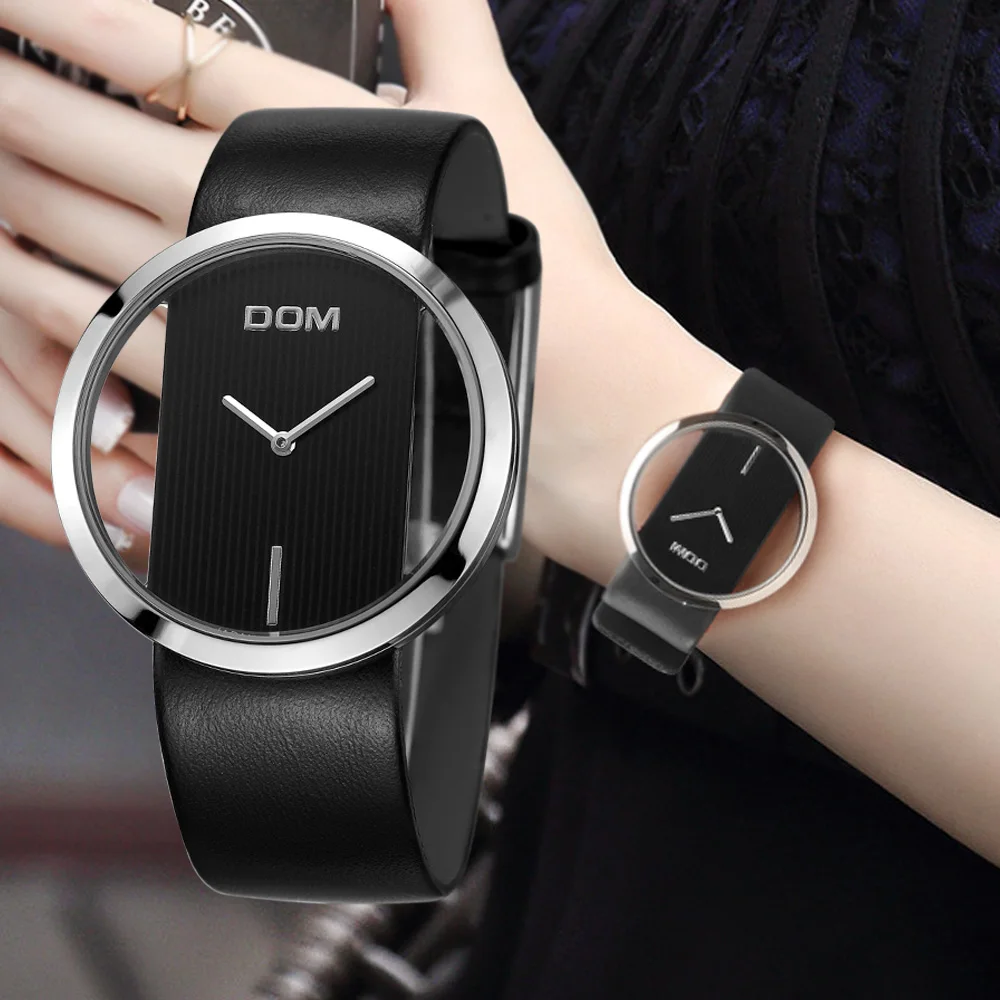 

DOM Watches women top brand luxury Casual Leather Quartz watch female Clock girl dress wrist relogio montre femme saati LP-205