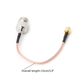 

RG316 Cable Jumper Pigtail UHF SO239 Female PL259 to SMA Male Plug Crimp Adapter