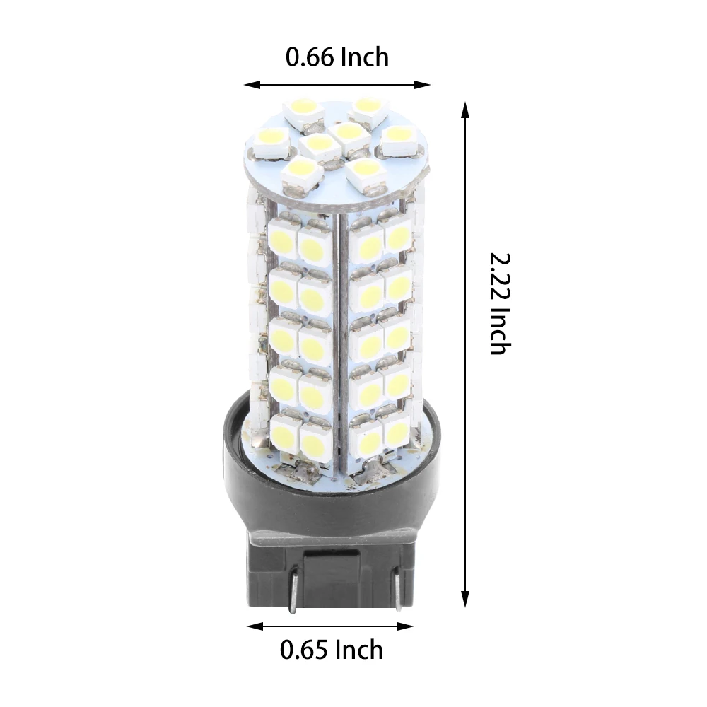 1 шт. 3157 68 SMD Автомобильный светодиодный стоп светильник лампы 6000K белый запасной