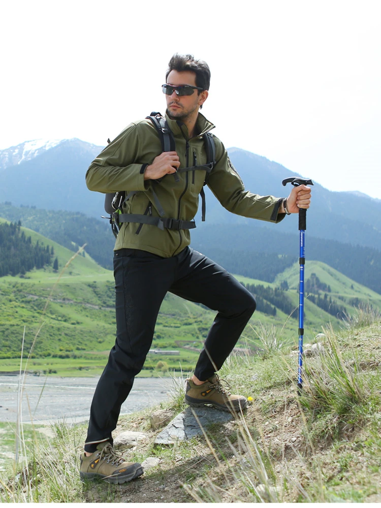 

Adjustable walking stick telescopic walking stick shockproof walking stick trekking stick shock absorbtion outdoor travel