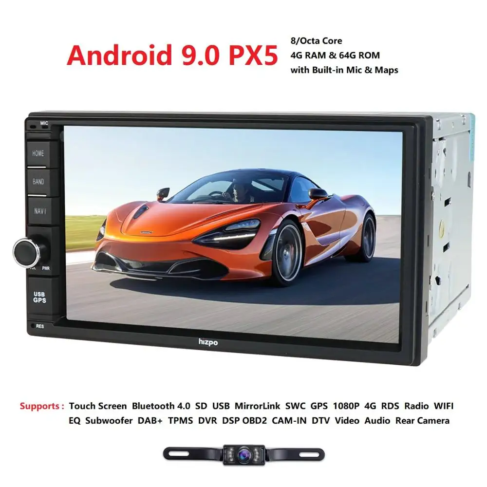 Best OctaCore Pure Android9.0 Auto Radio Car NODVD Player Car PC Tablet Double 2din 7