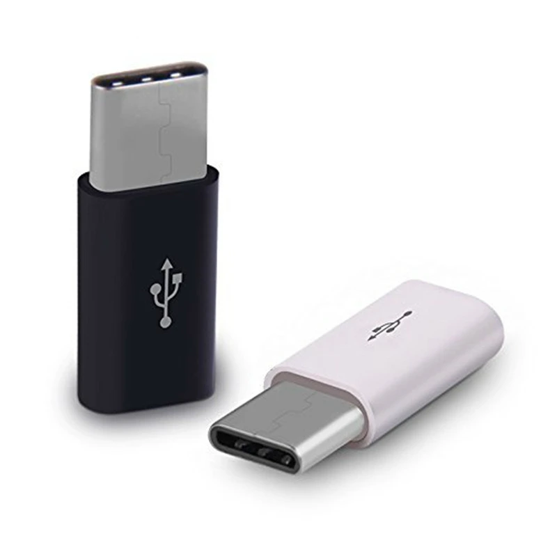Type-C адаптер мужской разъем для Micro USB Женский M-F конвертер USB-C адаптер для передачи данных Тип C кабель устройство Черный Белый