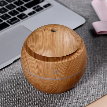 

USB Aromatherapy Humidifier Aroma Essential Oil Diffuser Wood Grain Home Living Room Decorations Multi Purification