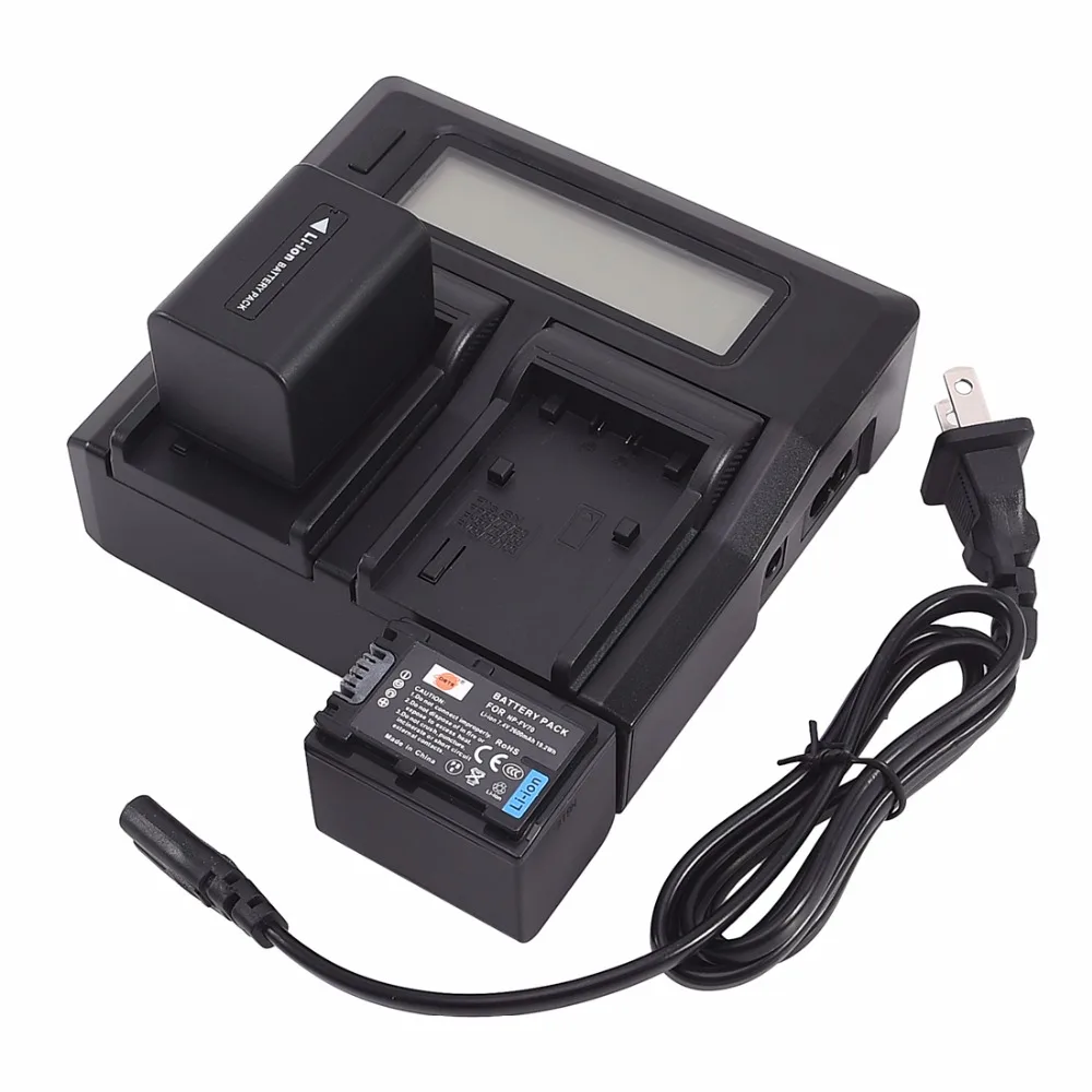 2pcs 2600mAh 7.4V NP-FV70 DSTE Battery LCD Charger for Sony DCR SR68 HDR-PJ820E CX610E PJ790E PJ510E CX510E CX900E PJ350E TD30