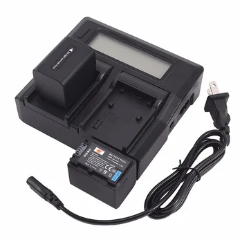 

2pcs 2600mAh 7.4V NP-FV70 DSTE Battery LCD Charger for Sony DCR SR68 HDR-PJ820E CX610E PJ790E PJ510E CX510E CX900E PJ350E TD30