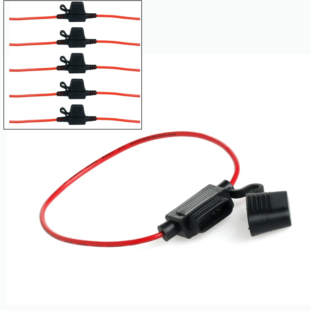 

5X Waterproof Power Socket Blade Type In Line Car Boat Holders