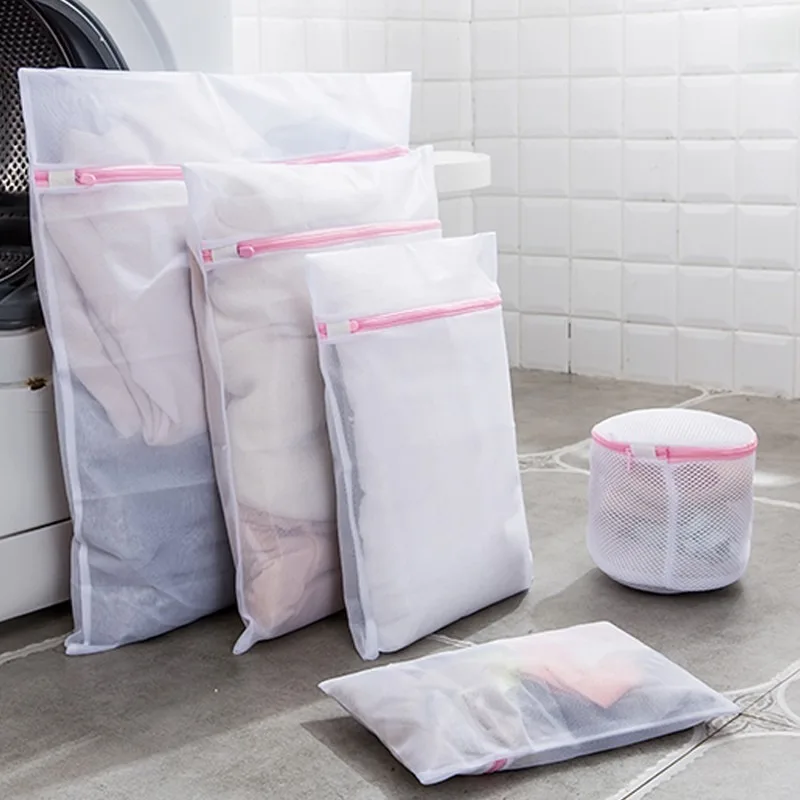 Bolsas de lavandería para lavado de ropa sucia, bolsas para lavar la colada de malla para sujetadores, calcetines, bolsa de lavado de ropa con cremallera