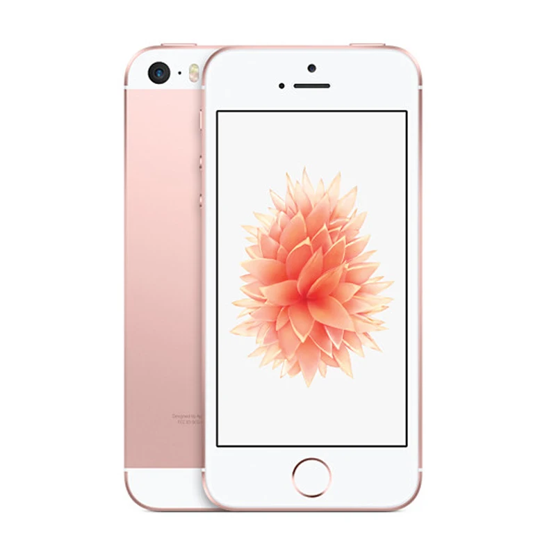 Розовый Отремонтированный разблокированный смартфон Apple IPhone SE с функцией отпечатков пальцев, двухъядерный 4G LTE, 2 Гб ОЗУ, 16 ГБ, 32 ГБ, 64 ГБ, 128 Гб ПЗУ, Touch ID - Цвет: Розовый