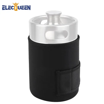 

keg cooler jacket Insulation Keg Jacket Keep Your Beer Cold Mini Grower Neoprene Parka 2L/5L with Space Pocket for Co2 Cartridge