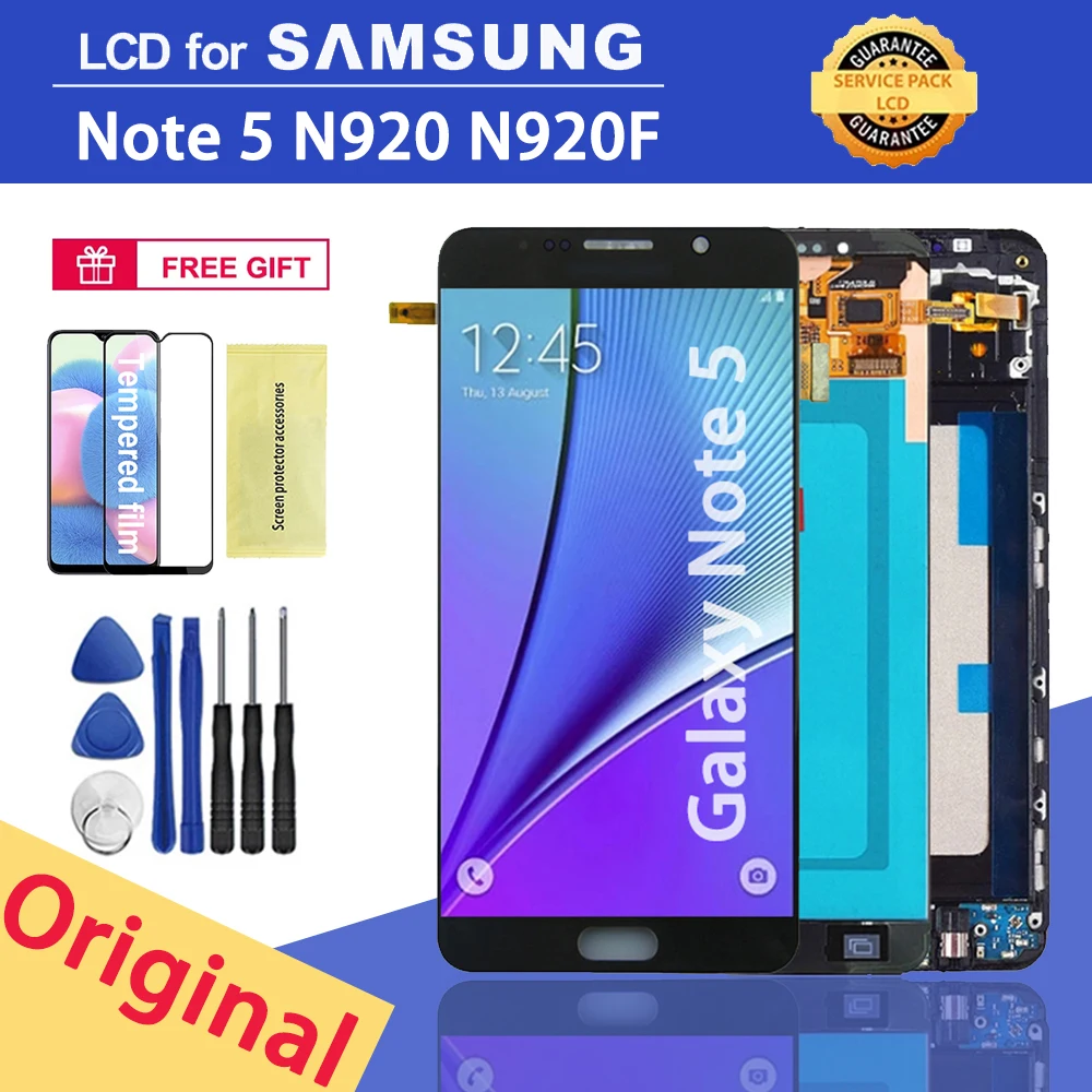 Оригинальный ЖК-дисплей 5 7 дюйма для Samsung Galaxy Note N920A N9200 ЖК-экран с сенсорным