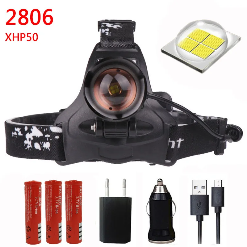 Option C Litwod Z40 2608 чип XHP70.2 фара 30000lm мощная светодиодная фара налобный регулируемый светильник фара XHP50 фонарик Фонарь - Испускаемый цвет: Option C