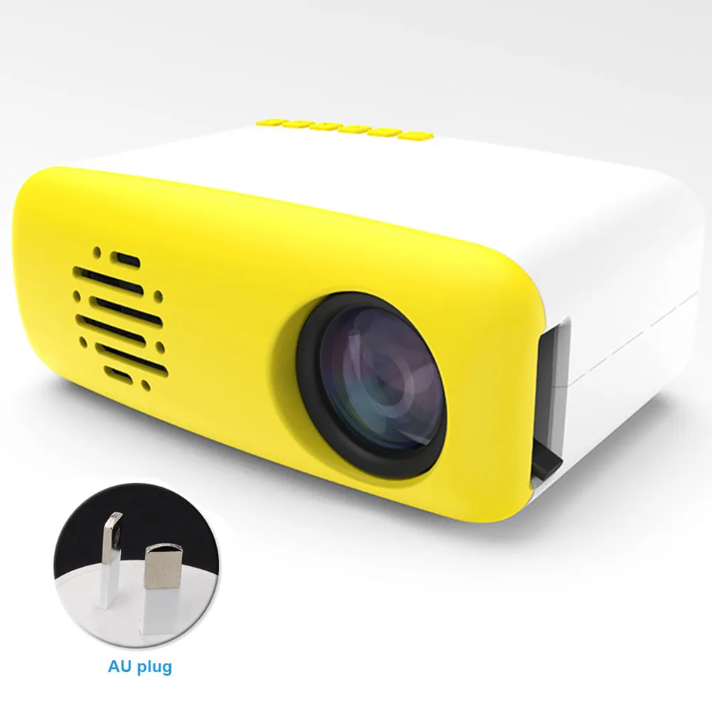 AU Plug ЖК-медиаплеер ПОДАРОК развлечение USB видео прочный HD 1080P мини-проектор детский портативный домашний кинотеатр светодиодный светильник ABS - Цвет: AU Plug