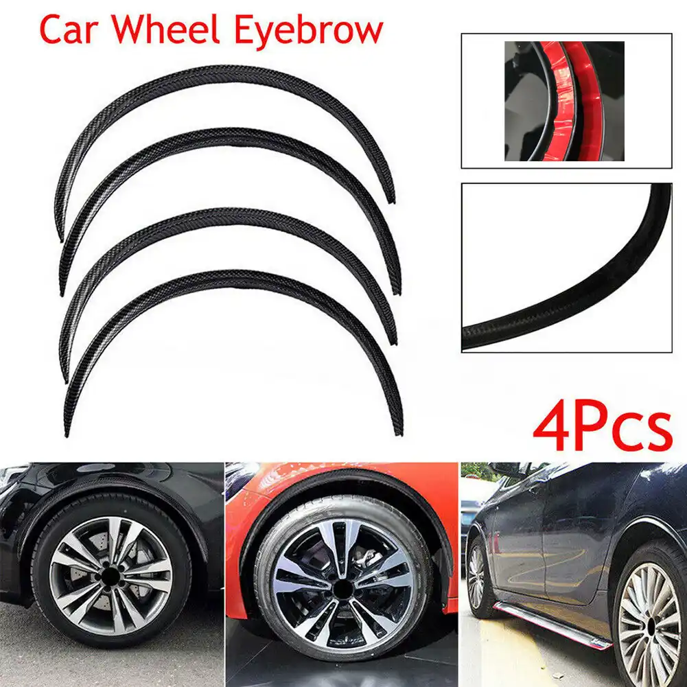 Tapes 4x 28.7" Carbon Fiber Car Wheel Eyebrow Arch Lips Flare Fender Protector Tapes 4x 28.7" Carbon Fiber Car Wheel Eyebrow Arch Lips Flare Fender Protector