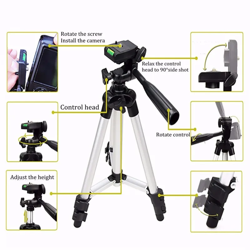 Sindax Portable Adjustable Tripod Flexible Stand Mount Holder Clip Set Universal Tripods for Phone Camera for iphone Samsung Z2