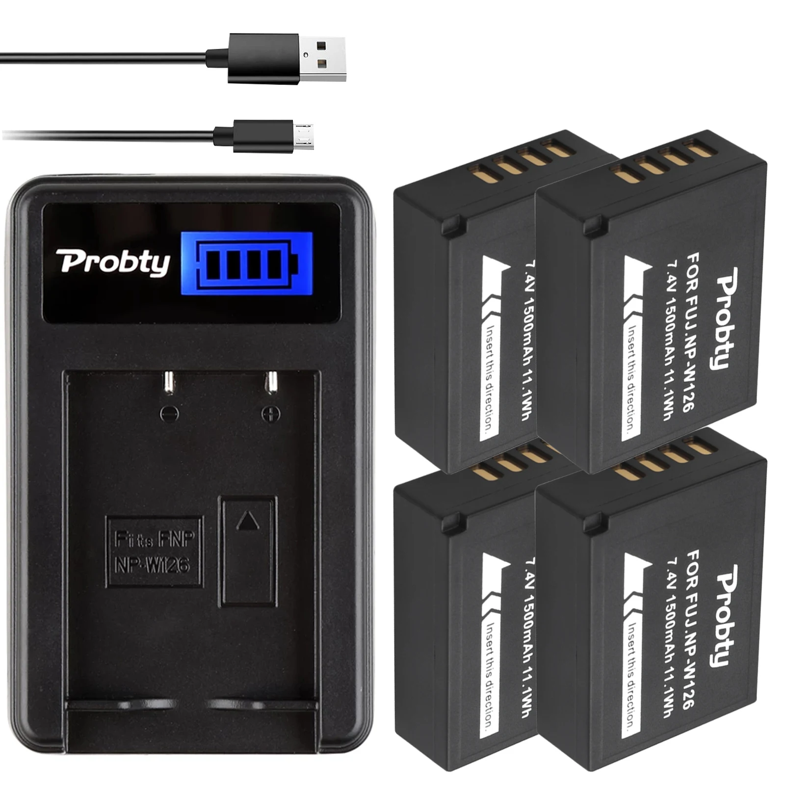 

1500mAh NP-W126 NP W126 Battery + LCD Charger for Fujifilm HS30EXR X-A1 X-A2 X-A3 X-E1 X-E2 X-E2S X-M1 X-Pro1 X-T1 X-T10