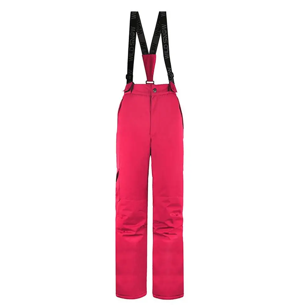 Новые женские уличные лыжные альпинистские штаны, женские зимние штаны, уличные водонепроницаемые ветрозащитные лыжные штаны, теплые утепленные штаны для сноуборда - Цвет: Красный