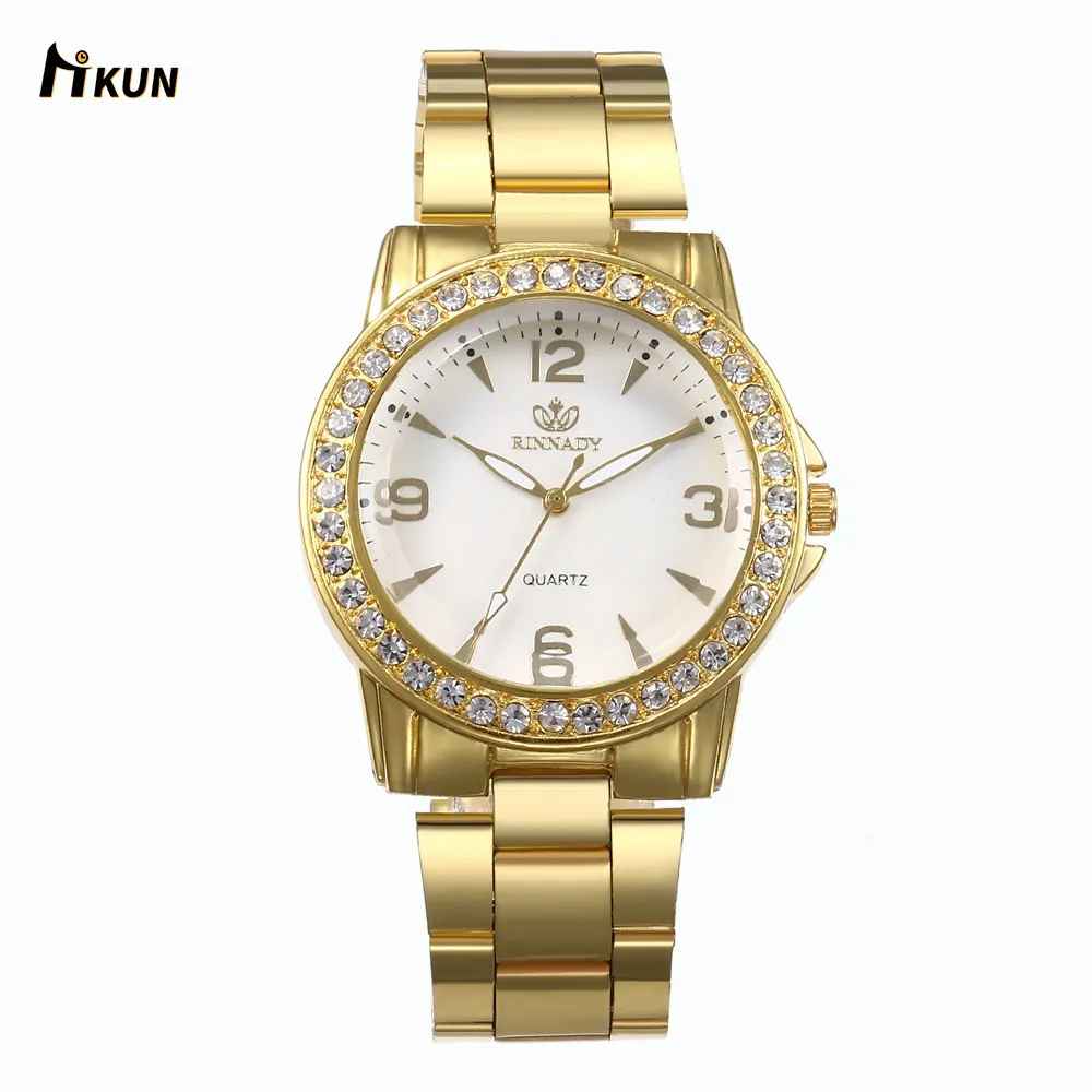 

2019 Women Quartz Watch Fashion Bling Casual Ladies Watch Female Quartz Gold Watch Crystal Diamond For Women Clock New Hot