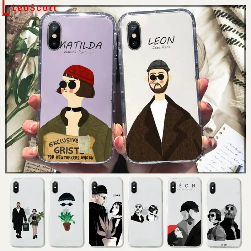 

Leon Matilda Natalie Portman Movie Phone Case Transparent for iPhone 11 12 mini pro XS MAX 8 7 6 6S Plus X 5S SE 2020 XR