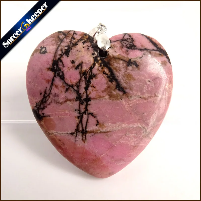 

Classic Hot Natural Healing Rhodonite Gem Stone Bijoux Pendant Necklace For Women's And Men's Stone Costume Jewelry ZS499