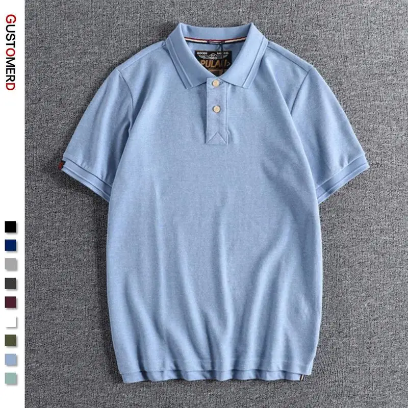 Polo clásico de algodón para hombre, camisa de manga corta de alta calidad de marca, informal, para negocios y Social, novedad de verano