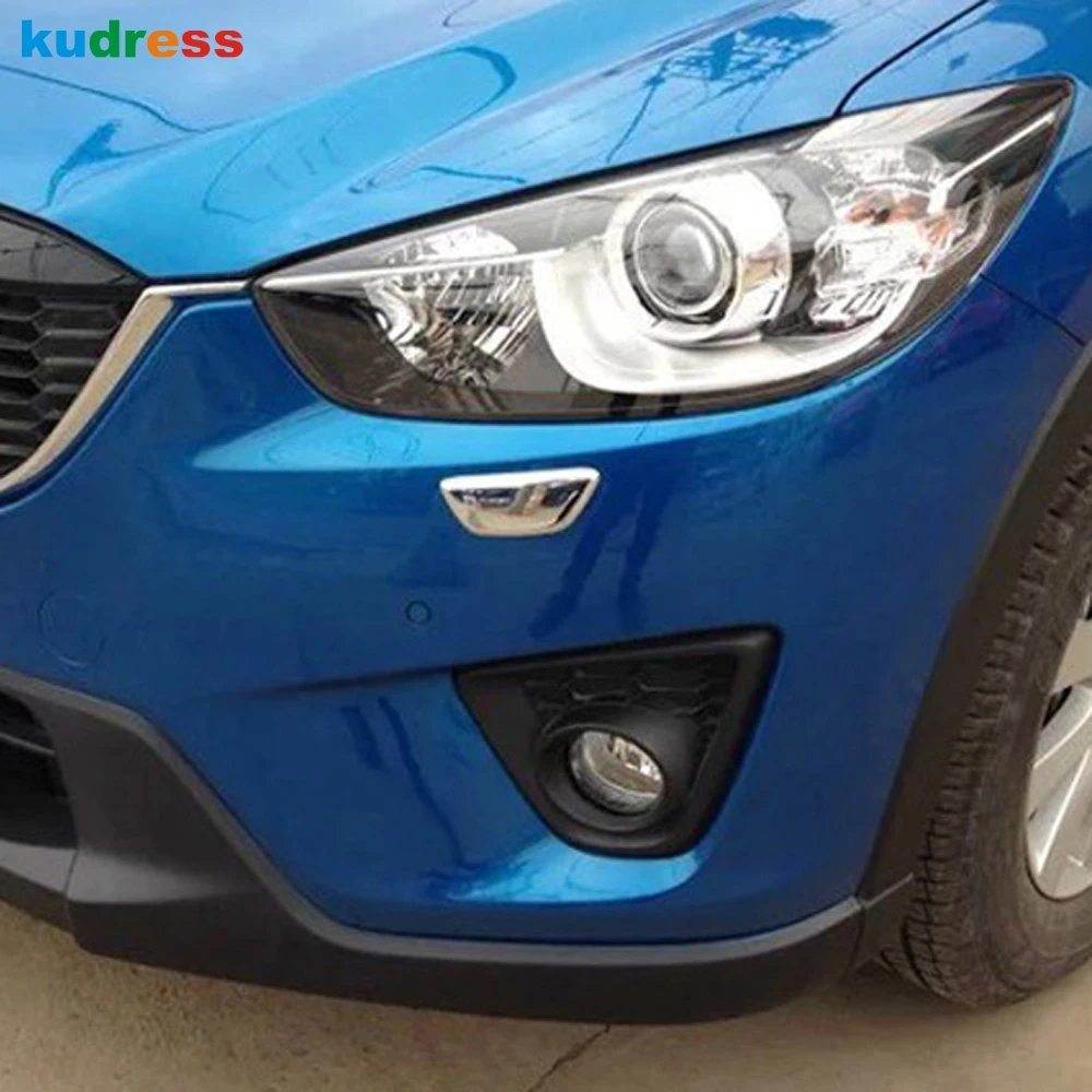 

For Mazda CX-5 cx5 2012 2013 2014 2015 Accessories Decoration Frame Cover trims ABS Chrome Front Head Nozzle Cover Trim