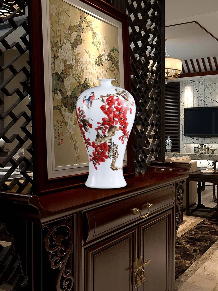 

Jingdezhen Ceramics Home Decorations Vase Decoration Traditional Craft Hand Painted New Chinese Style Decoration Crafts 2 Models