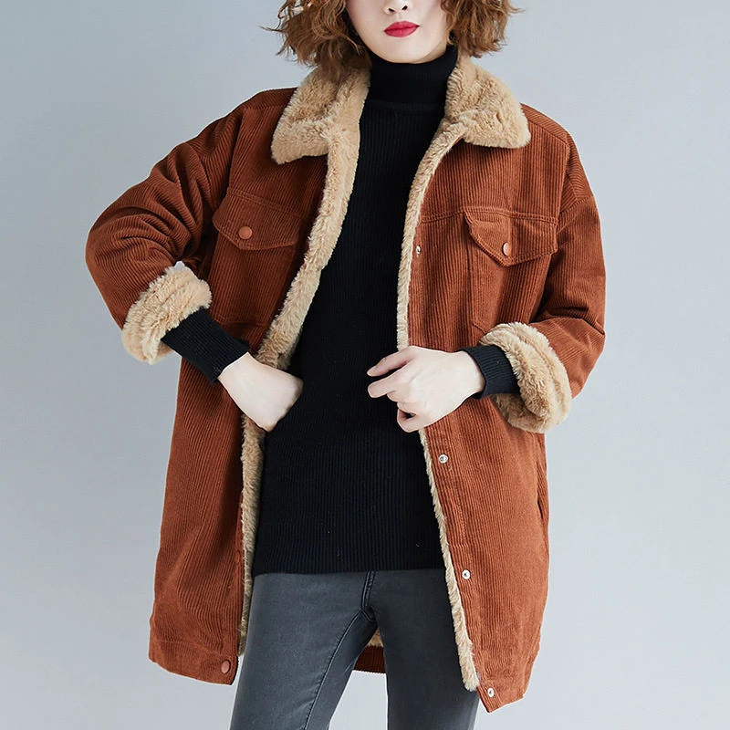 Winter Faux Fur Coat Women Oversize 