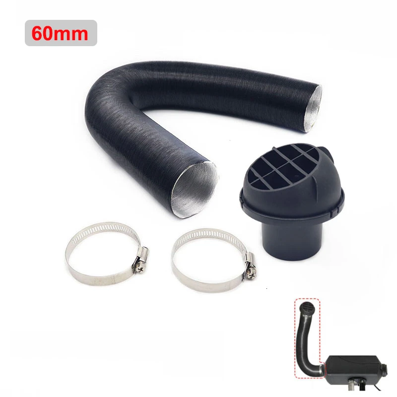 42mm/60mm/75mm/90mm Heater Pipe Duct +warm Air Outlet +2x Hose Line Clip  Blown Air Parking Heater For Eberspacher Webasto Propex - Heater Parts -  AliExpress