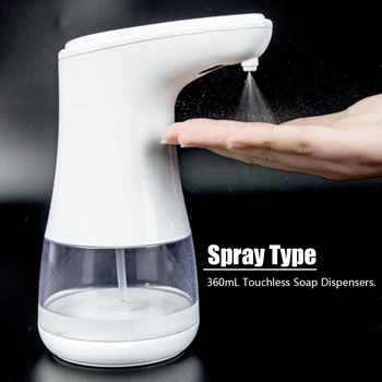 

360ml Automatic Soap Dispenser Spray Type Touchless Soap Dispensers with IR Sensor Rinse-free Sanitizer for Diary &Hospitals Use