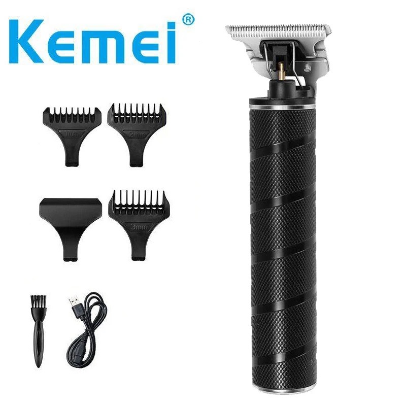 Kemei KM-T9 Electric Clipper Barber Shop Hair Trimmer Rechargeable Cordless Hair Cutter 0mm Baldheaded Men Hair Cutting Machine 6