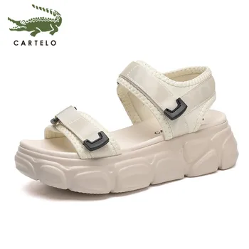 

CARTELO women's shoes summer new Korean version of the wild casual ladies thick bottom sponge cake wear non-slip beach sandals w