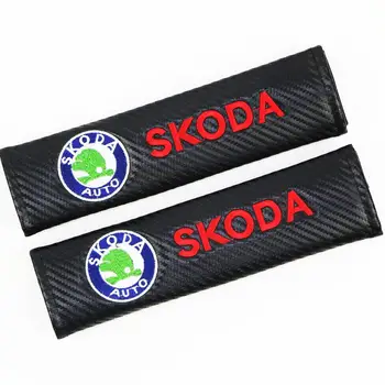 

2pcs Carbon Fiber Cotton Protection Cover Case For Skoda Octavia A5 A7 Fabia Superb Car-Styling