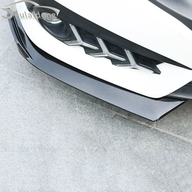 Для Honda Civic 10th Sedan углеродного волокна шаблон переднего бампера для губ диффузоры рассеиватели Canard стайлинга автомобилей
