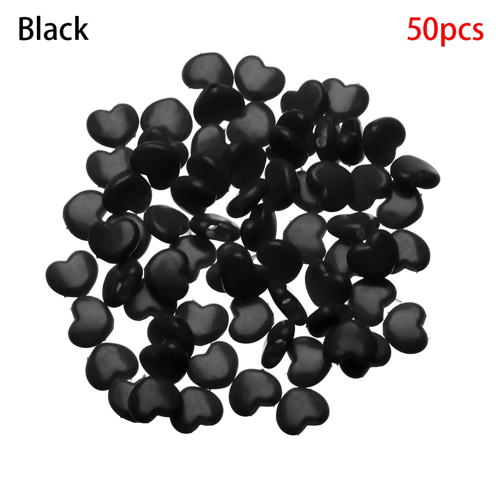 50PCS Colorful Love Heart Shape Silicone Cord Locks Adjustable Mask Drawstrings Toggles Non Slip Stopper Lanyard Buckle Tools