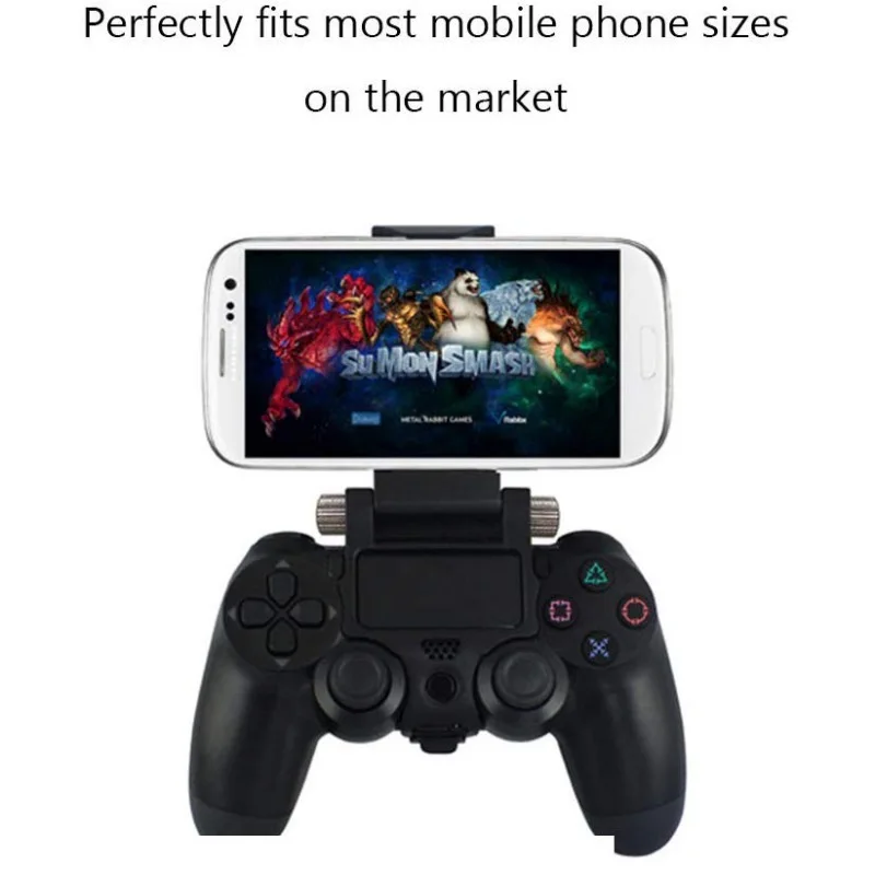 for PS4 DualShock 4 Game Controller Gamepad Adjustable Clip Cellphone Clamp Mobile Phone Gaming Clip Holder Clamp Handle Bracket