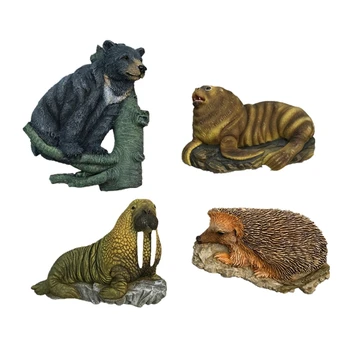 

New Handmade Painted Black Bear Hedgehog 3D Fridge Magnets Tourism Souvenirs Refrigerator Magnetic Stickers Gift