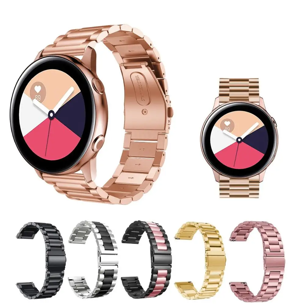 

For Samsung Galaxy Watch Active 2 40mm 44mm Stainless Steel Bands Metal Bracelet For Gear Sport S3 Smart Watchband Wrist Strap