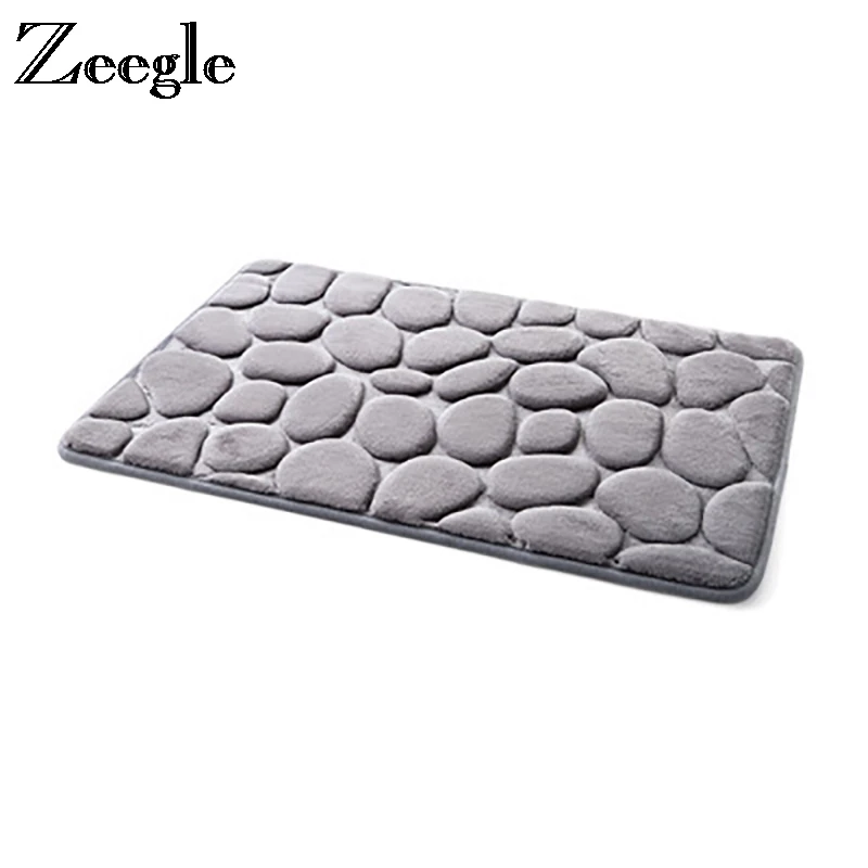 Zeegle фланелевый коврик для ванной, напольный коврик для туалета, водопоглощающий коврик для ванной комнаты, поролоновый коврик для душа, ковер для кухни, коврики для спальни