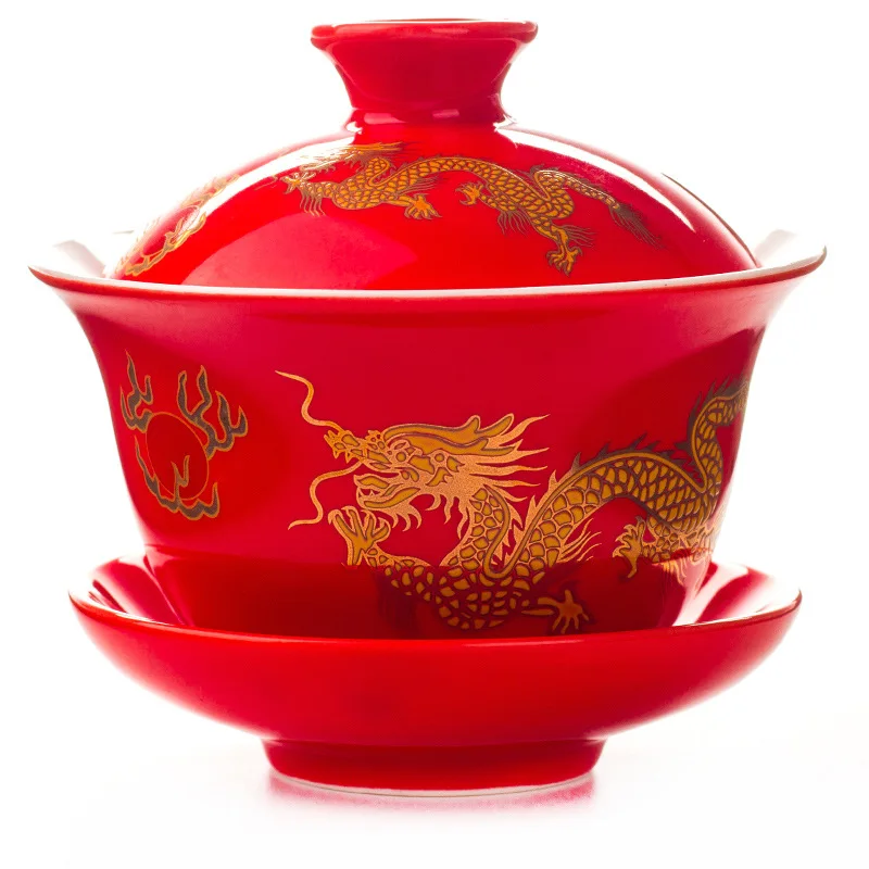 Китайский чайный набор кунг-фу из костяного фарфора чайные сервизы Dehua Gaiwan чайный фарфоровый чайник для путешествий красивый и легкий чайник