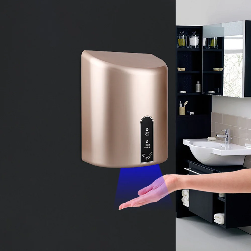 INCOOL Commercial Hand Dryer High Speed Automatic Powerful Wind Hand Dryer for Bathroom