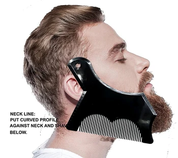 

1Pc Men Beard Shaping Styling Template Comb Transparent Men's Beards Combs Beauty Tool for Hair Beard Trim Templates Makeup Gift
