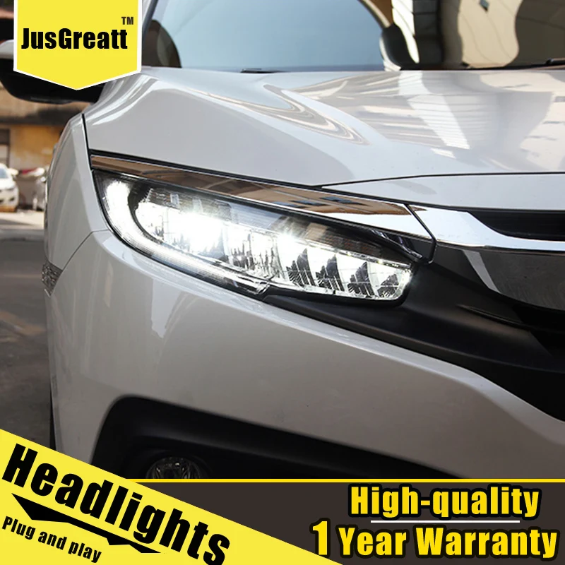 Пара для Honda Civic светодиодный фары Civic HID фары биксеноновые фары Противотуманные фары Дневные ходовые огни динамический поворот