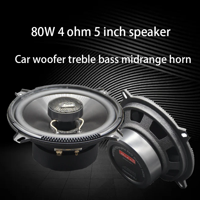 80W 4 Ohm 5 Pollici Altoparlante Coassiale Car Audio Car Woofer Treble Bass Midrange Modifica Aggiornamento Audio Auto Originale